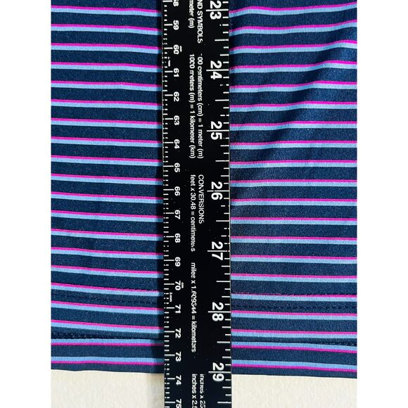 RLX Ralph Lauren Navy Stripe Classic Fit Moisture Wicking Polo Large MSRP $110 - Picture 8 of 8